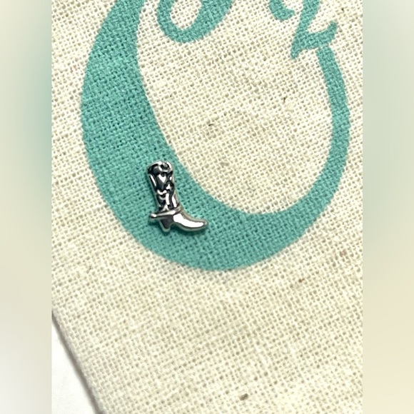 Origami Owl Living Lockets HTF Retired Western Boot with Spurs Floating Charm. - Picture 1 of 2